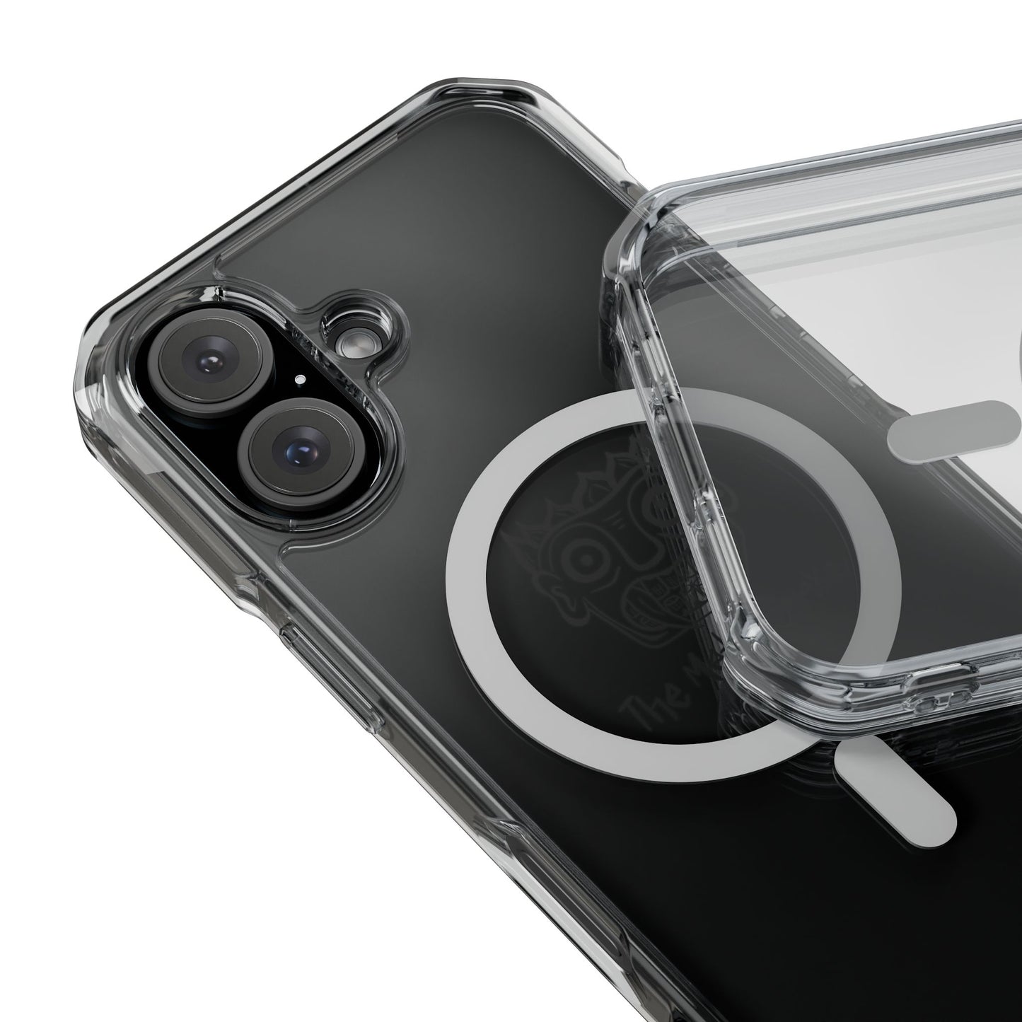 MagSafe Clear Metal Snake Logo iPhone case