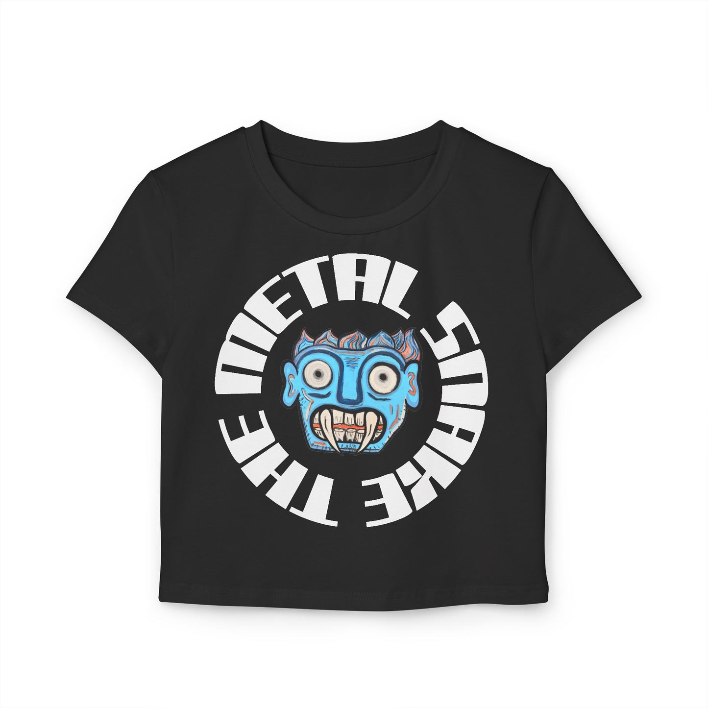 The Metal Snake Baby Tee — Logo Crop Top