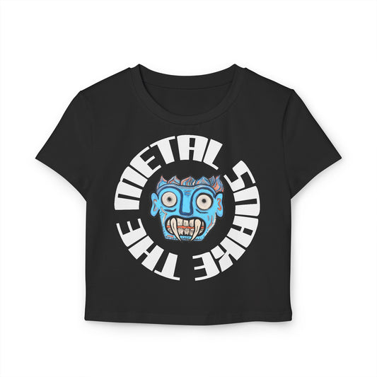 The Metal Snake Baby Tee — Logo Crop Top