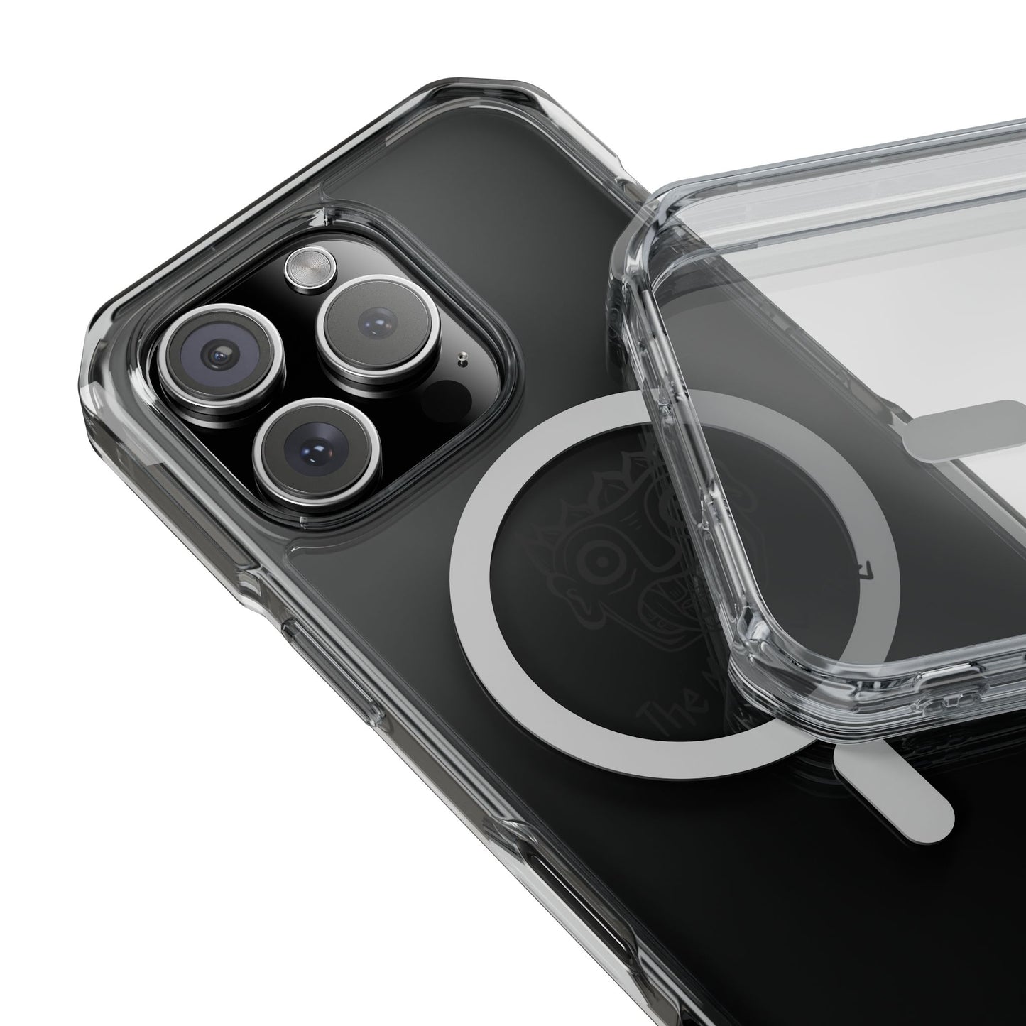MagSafe Clear Metal Snake Logo iPhone case
