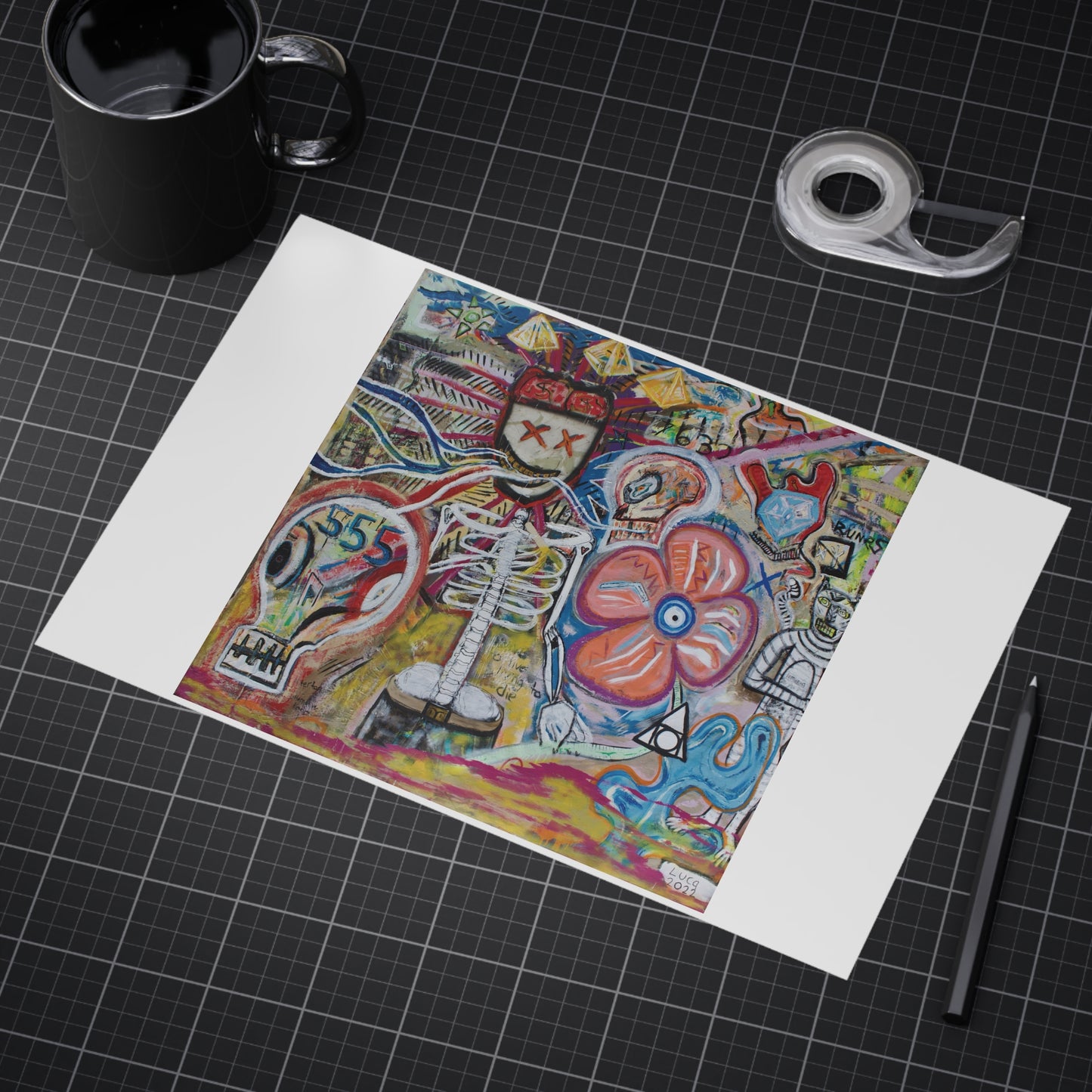 7632 The Metal Snakes Self Portrait Art Print