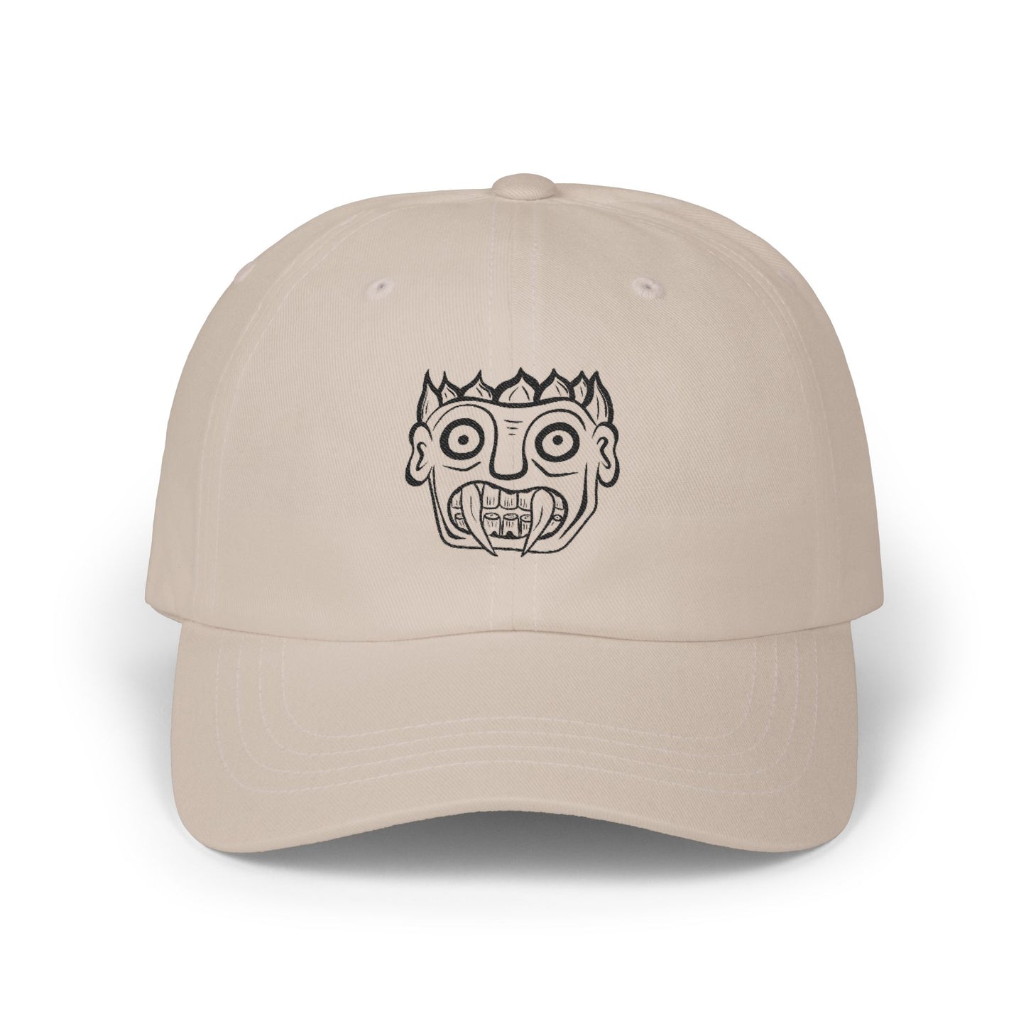 Dad Cap with Hand-Drawn MetalSnake Logo — Minimal Embroidered Baseball Hat