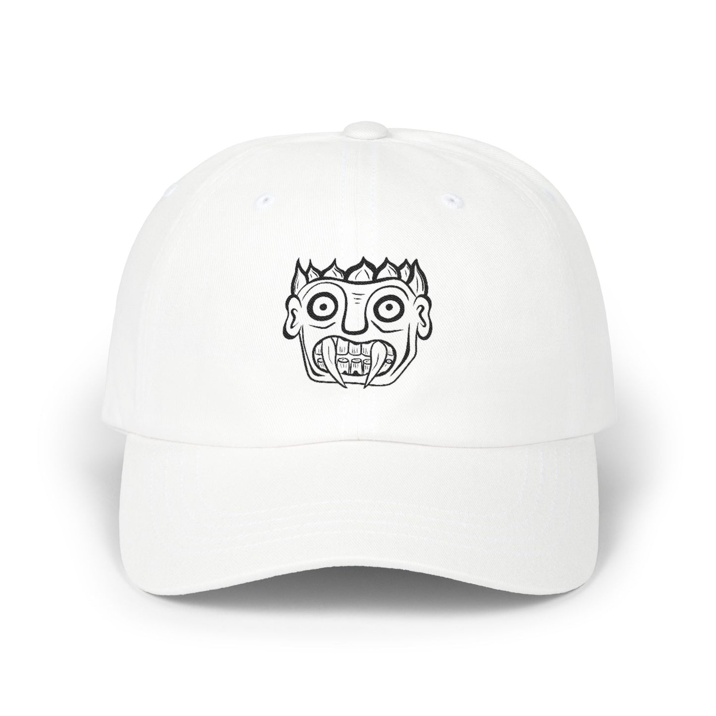 Dad Cap with Hand-Drawn MetalSnake Logo — Minimal Embroidered Baseball Hat