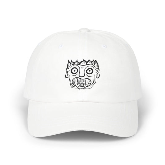 Dad Cap with Hand-Drawn MetalSnake Logo — Minimal Embroidered Baseball Hat