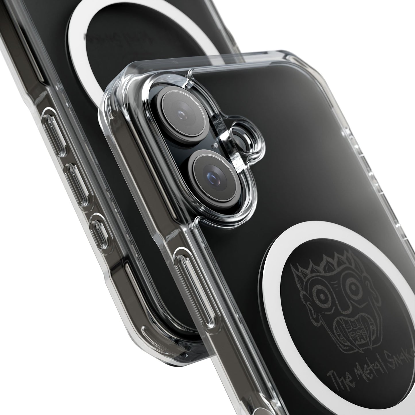 MagSafe Clear Metal Snake Logo iPhone case