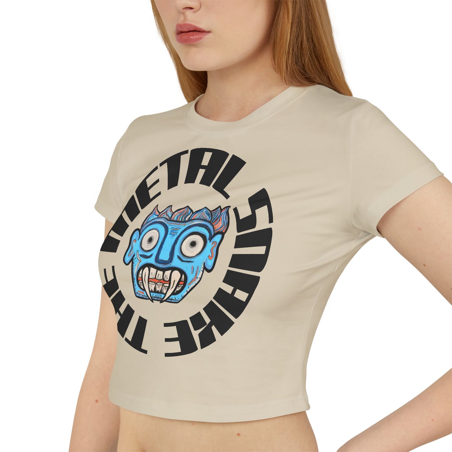 The Metal Snake Baby Tee — Logo Crop Top