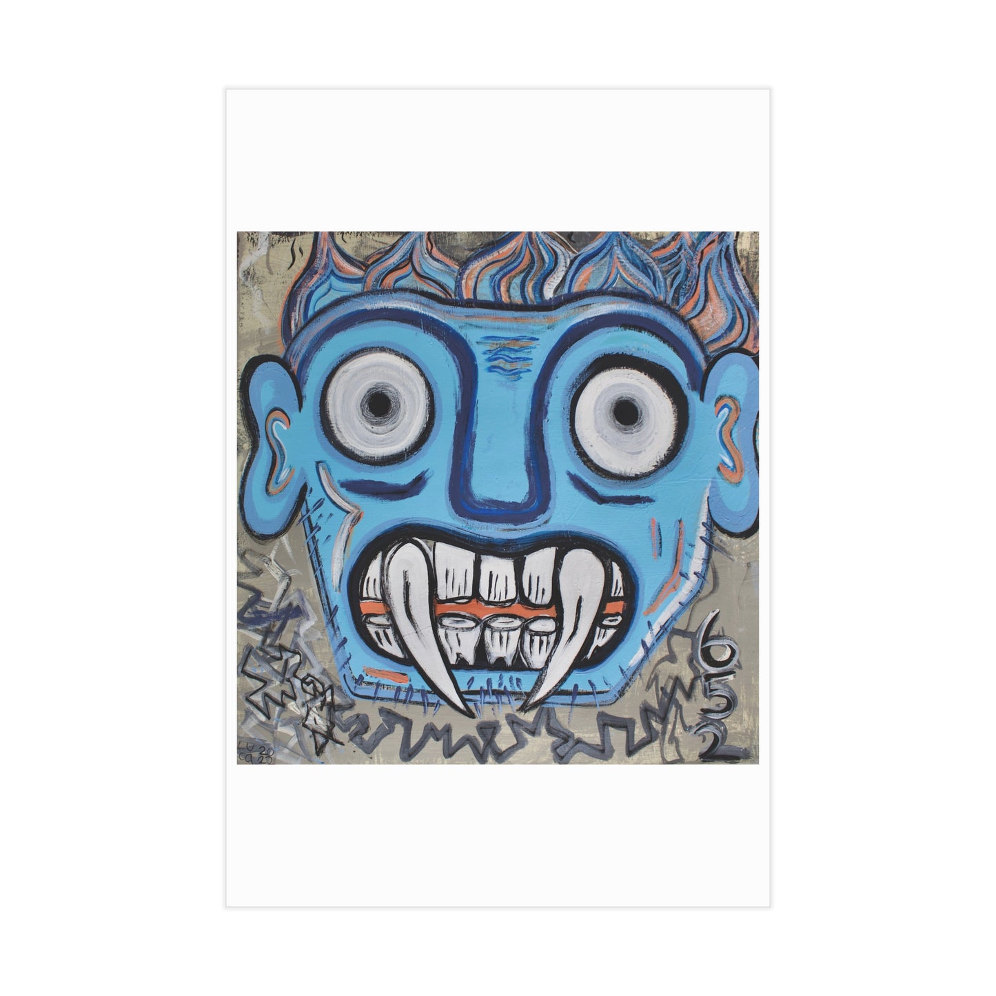 River Guardian and Metal Snake Logo Origin Art Print