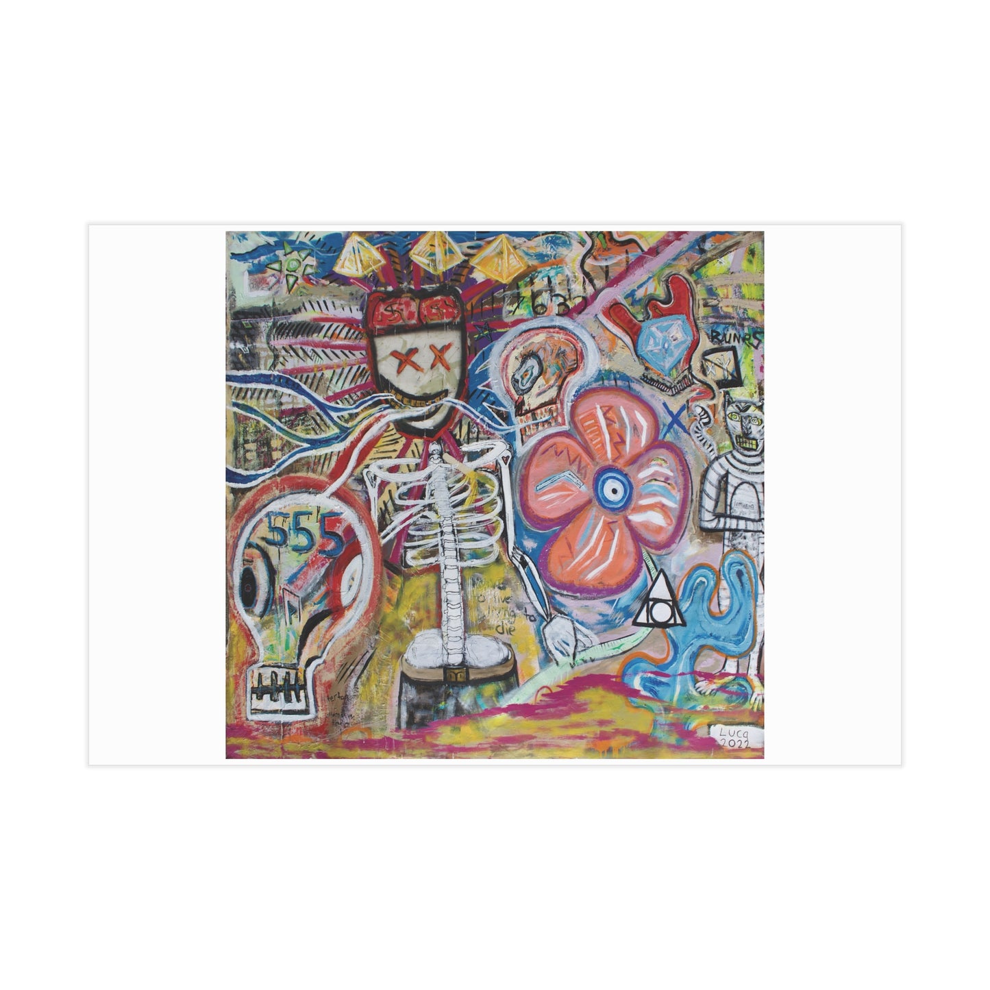 7632 The Metal Snakes Self Portrait Art Print