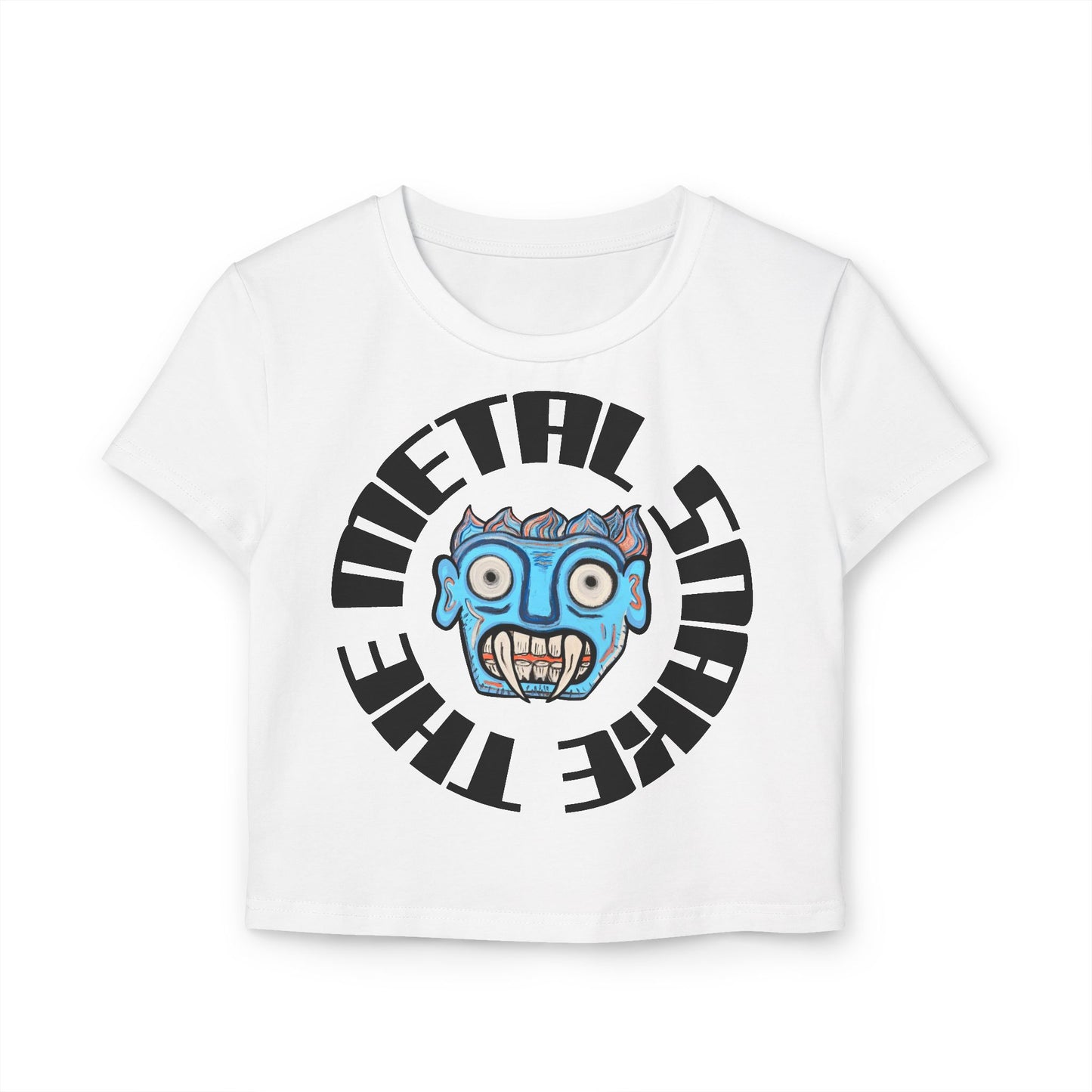 The Metal Snake Baby Tee — Logo Crop Top
