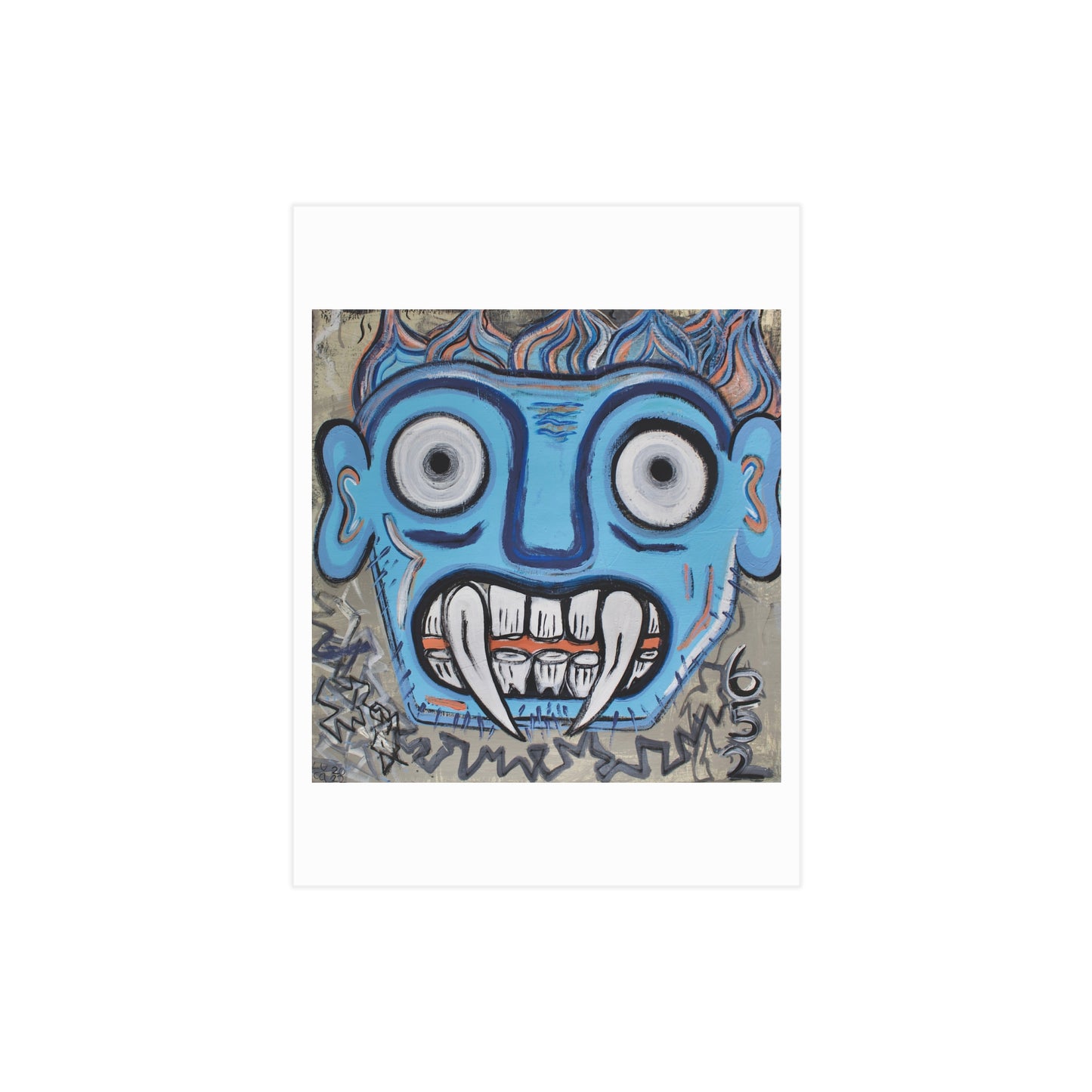 River Guardian and Metal Snake Logo Origin Art Print