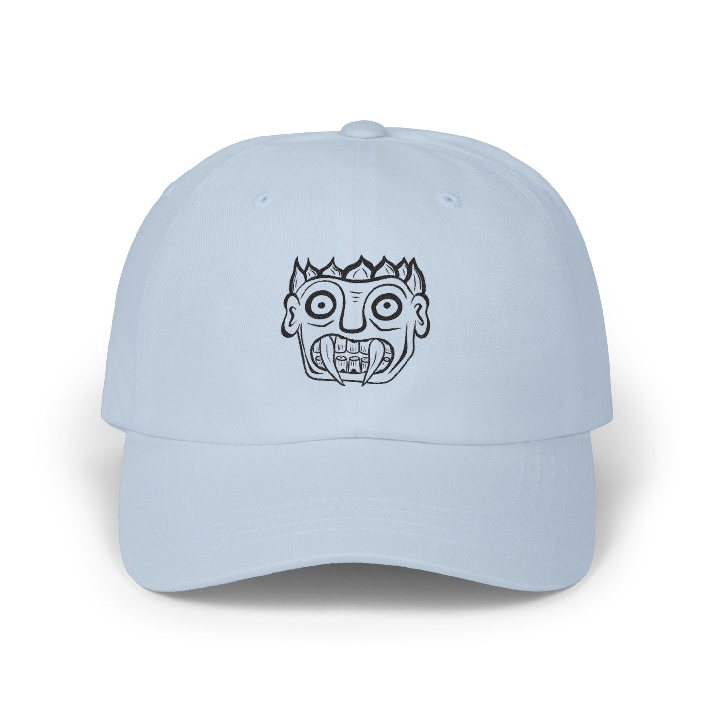Dad Cap with Hand-Drawn MetalSnake Logo — Minimal Embroidered Baseball Hat