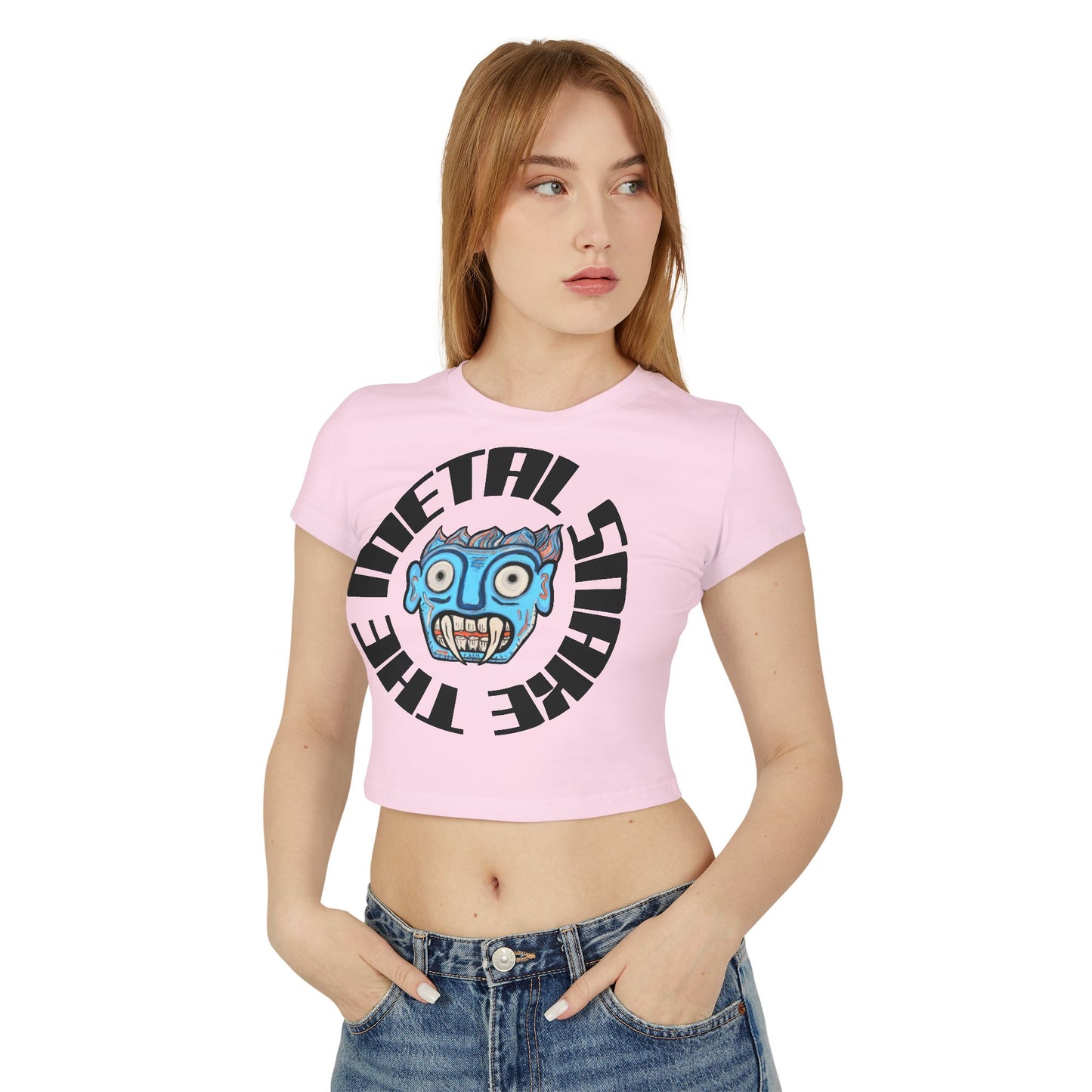 The Metal Snake Baby Tee — Logo Crop Top
