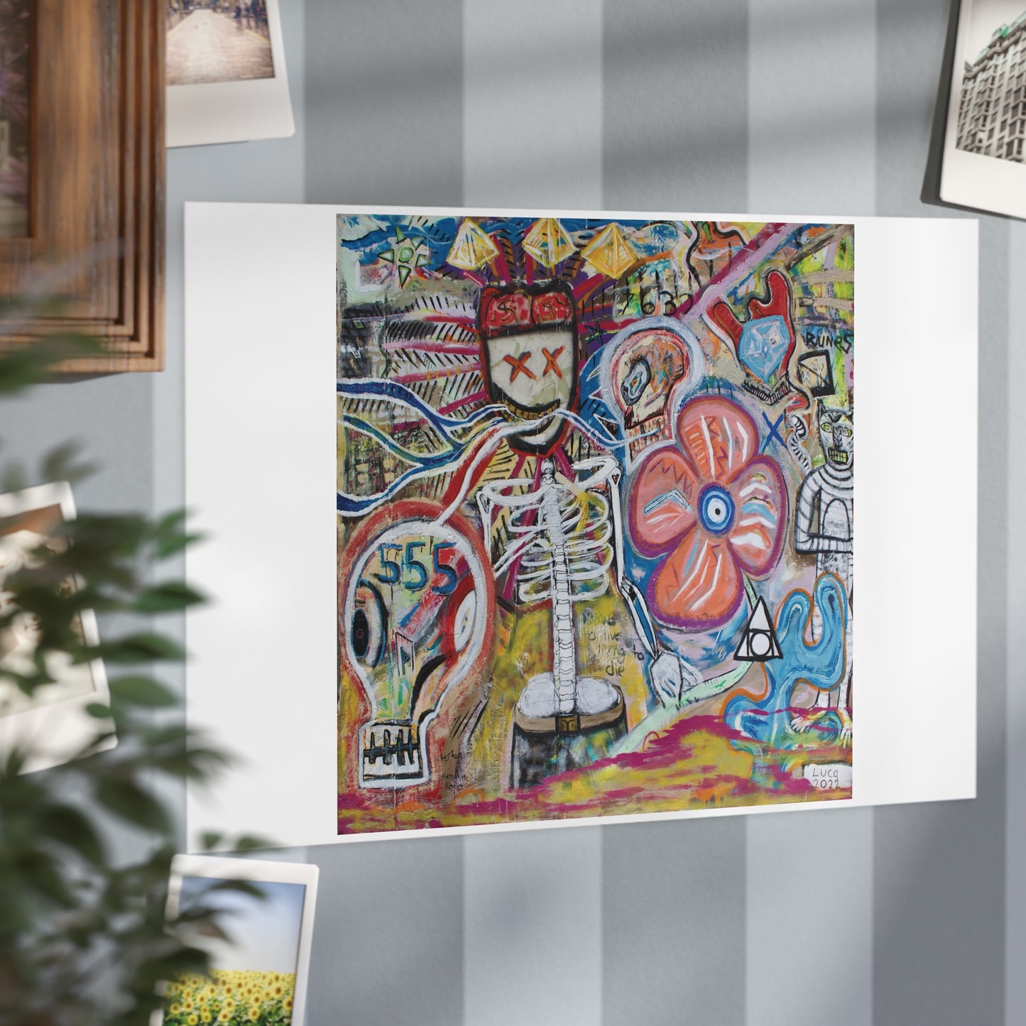 7632 The Metal Snakes Self Portrait Art Print
