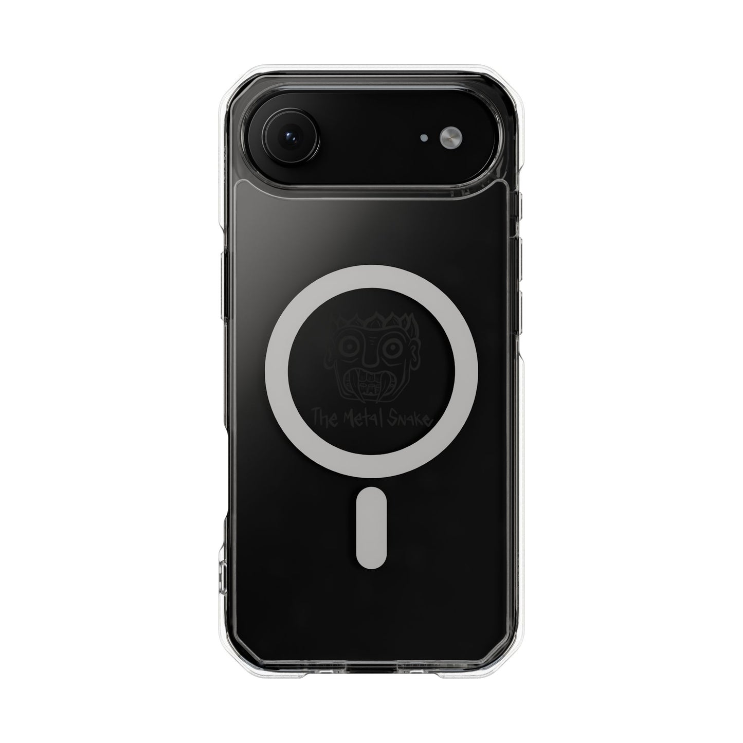 MagSafe Clear Metal Snake Logo iPhone case