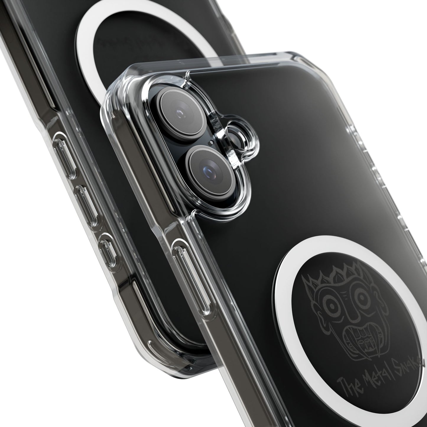 MagSafe Clear Metal Snake Logo iPhone case