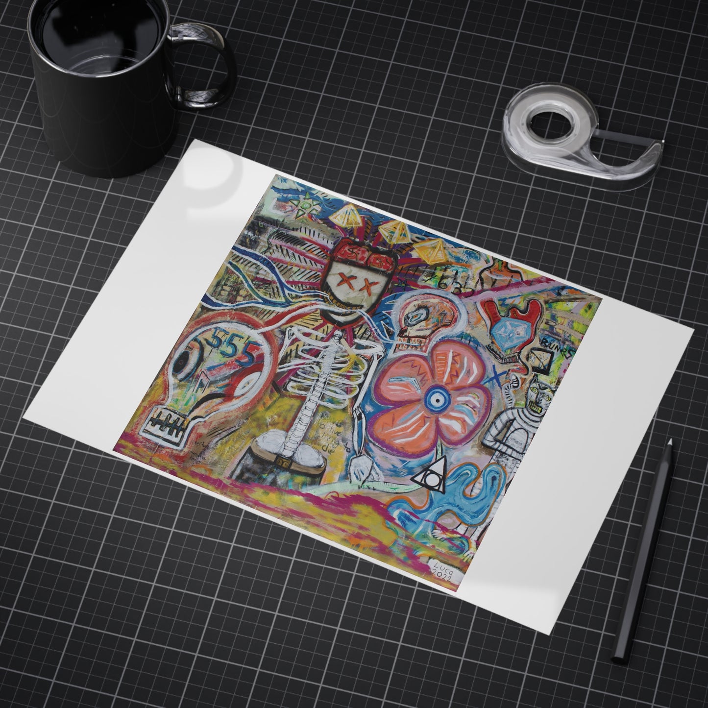 7632 The Metal Snakes Self Portrait Art Print